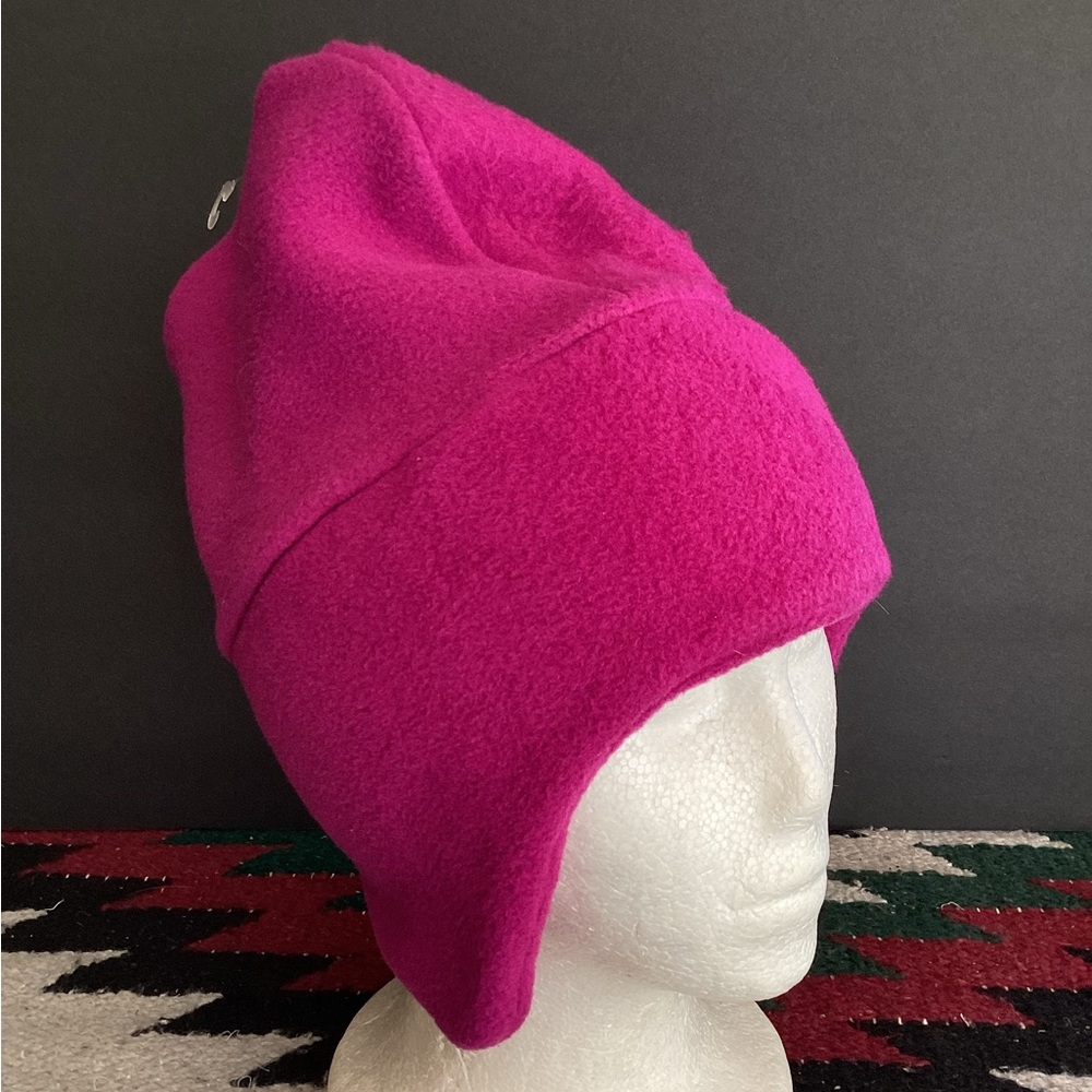 Vintage Dorfman Pacific polartec fleece beanie bright pink NWT made in USA